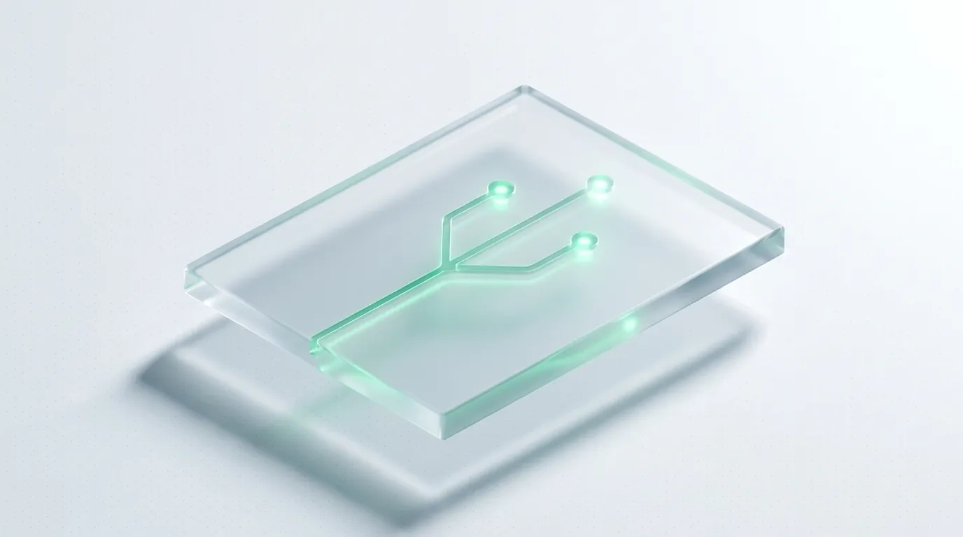 Two translucent frosted-glass forms — a single solo node and a linked multi-node cluster — weighed on an emerald-lit balance, evoking the choice between an SEO consultant and an agency.